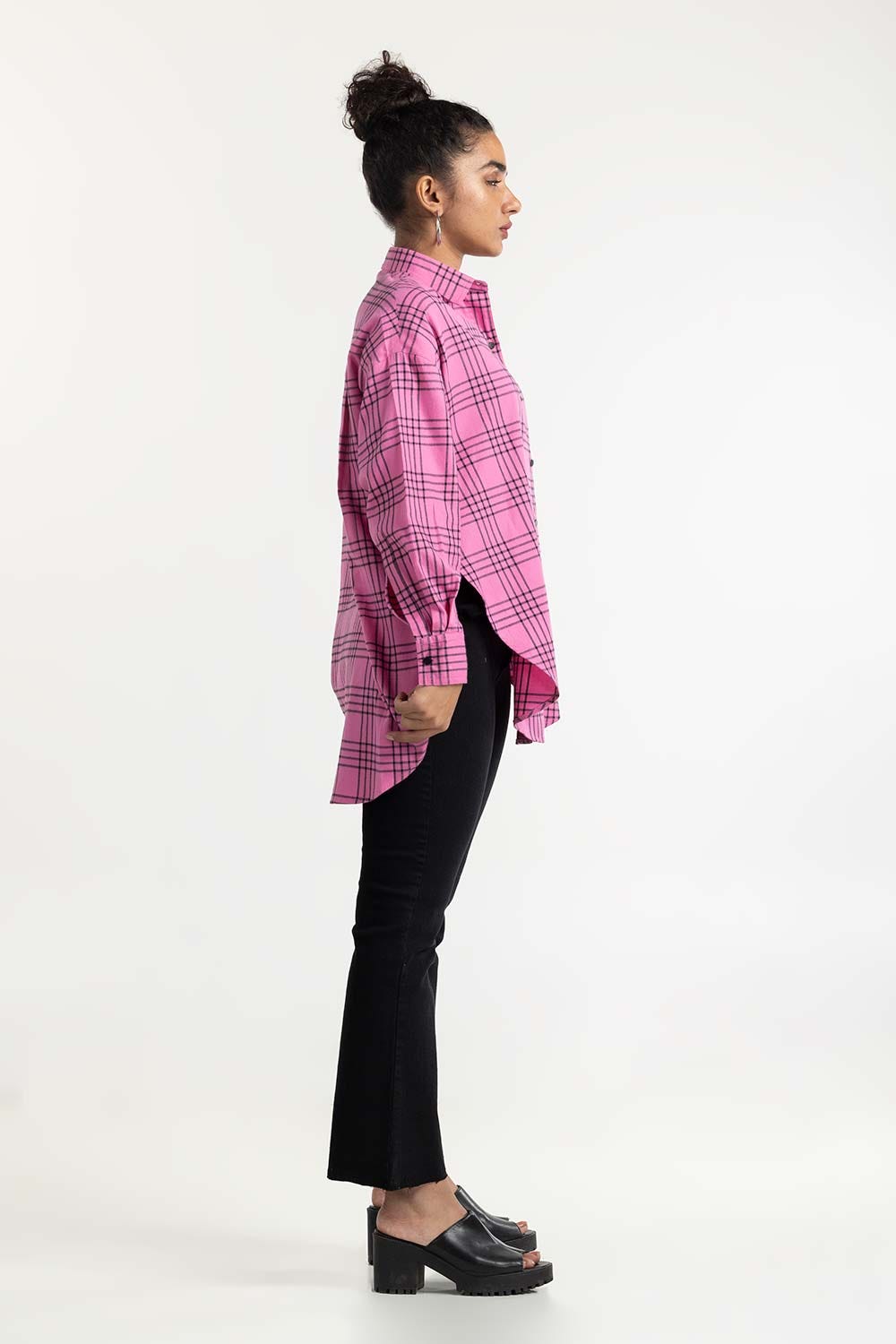 Black Denim Flared Jeans 224-221-012