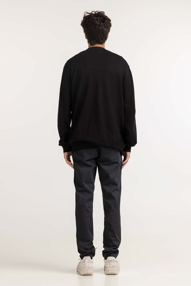 Black Fashion Cardigan MN-SWT-WS23-185A