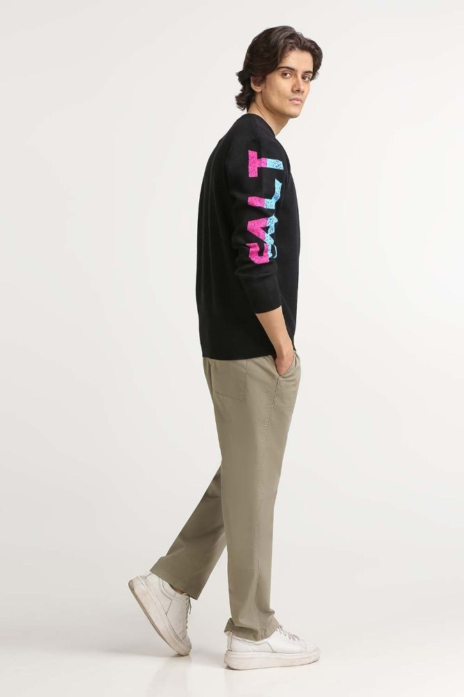 Black Fashion Sweater MN-SWT-WS23-149