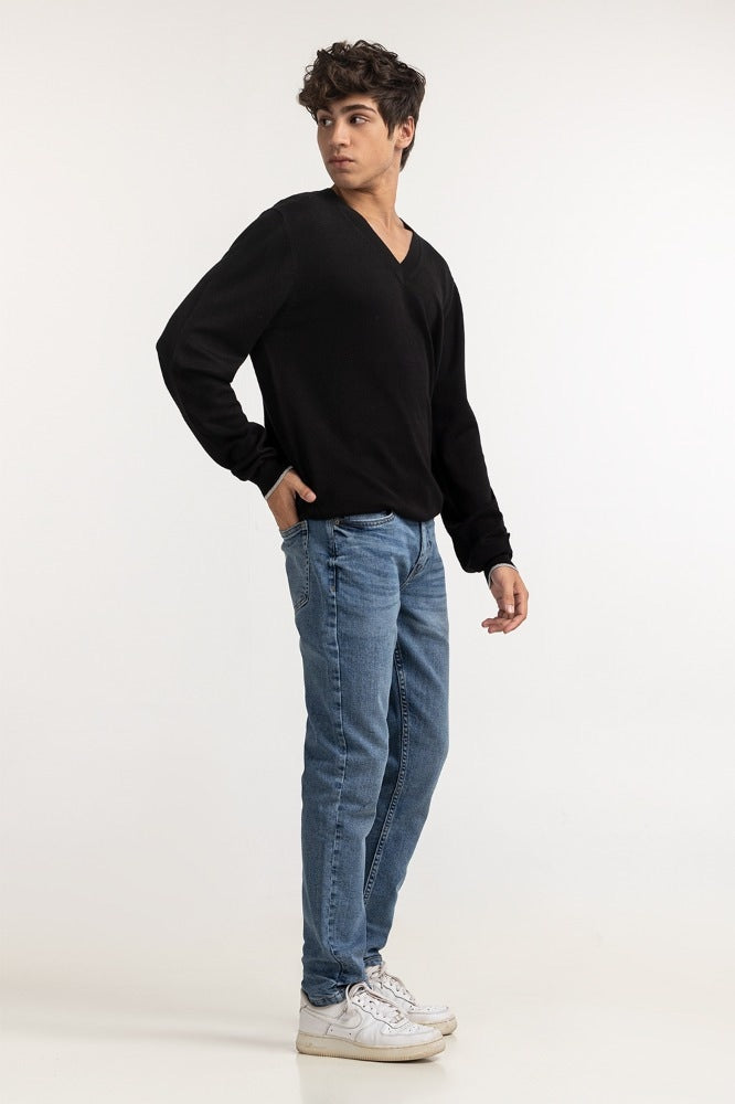 Black Fashion Sweater MN-SWT-WS23-182A