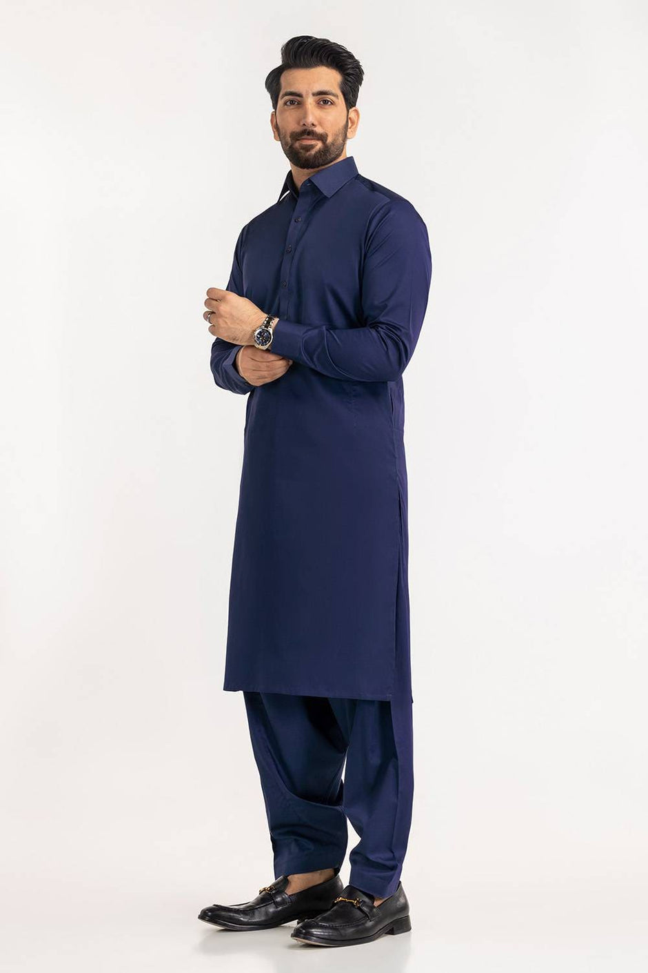 Black Gold Latha Unstitched Fabric Cotton-LF