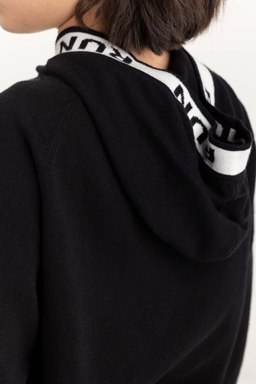 Junior Boy Black Knit Sweater 224-311-007