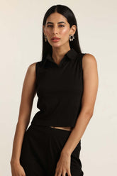 Black Knit Top 231-213-201