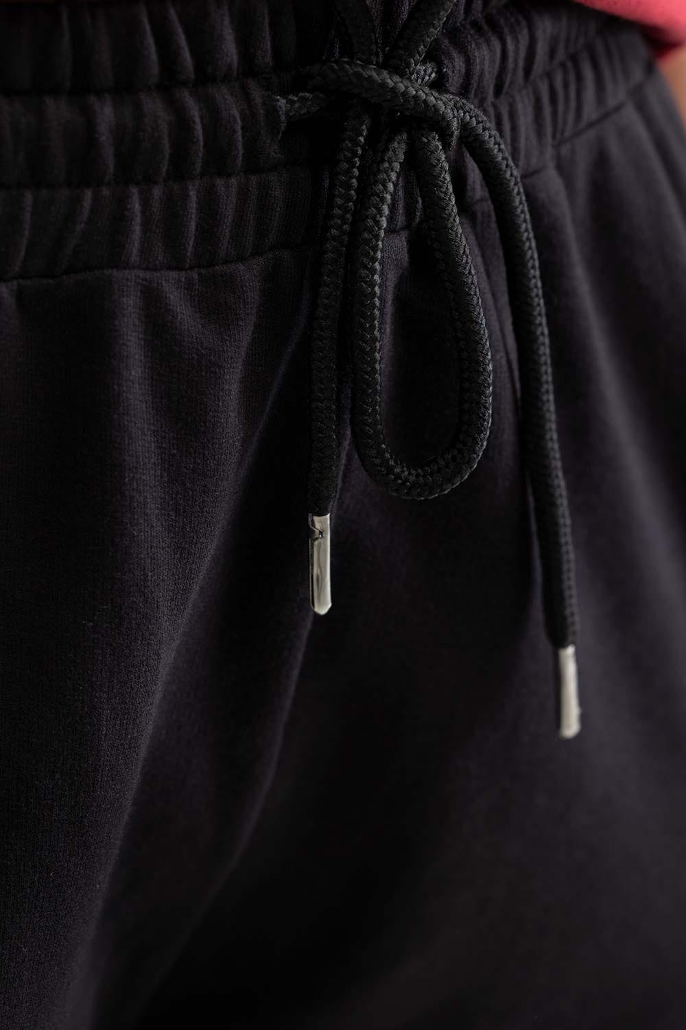 Black Knit Trouser 231-220-003 A