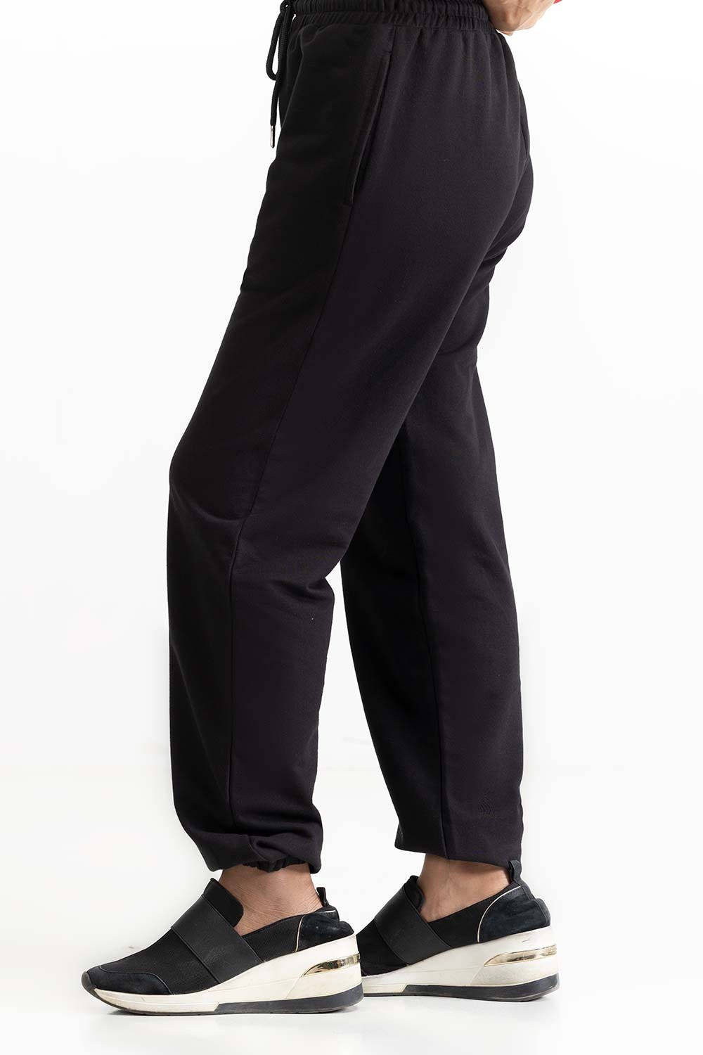 Black Knit Trouser 231-220-003 A