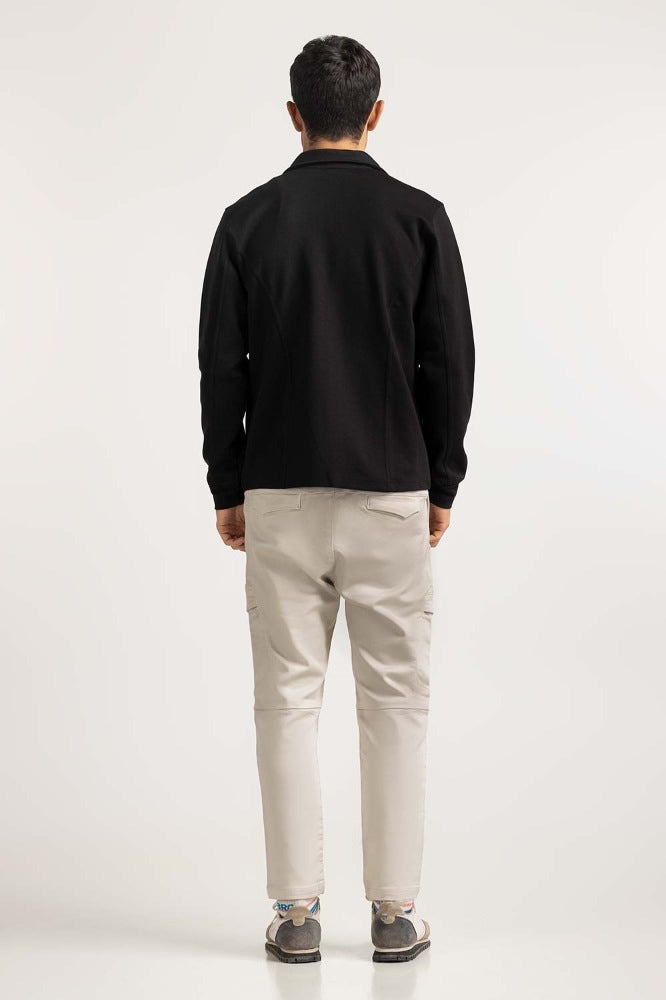 Black Knitted Zipper MN-KNZ-WS23-007