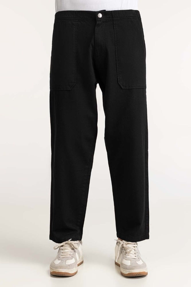 Black Non Denim Trouser MN-TRKH- WV23-006 B