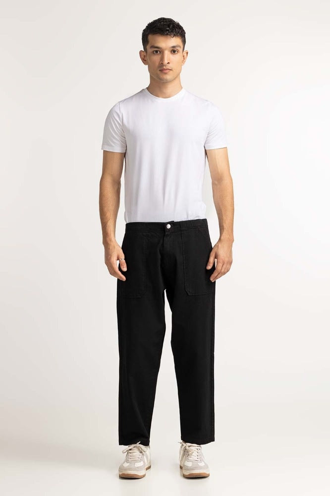 Black Non Denim Trouser MN-TRKH- WV23-006 B