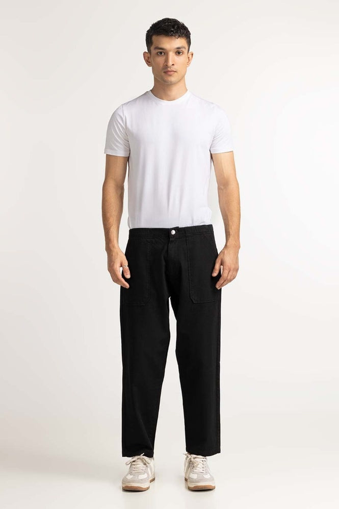 Black Non Denim Trouser MN-TRKH- WV23-006 B