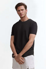 Black Pique Tee TS-CNPK24-070 Black Pique Tee TS-CNPK24-070
