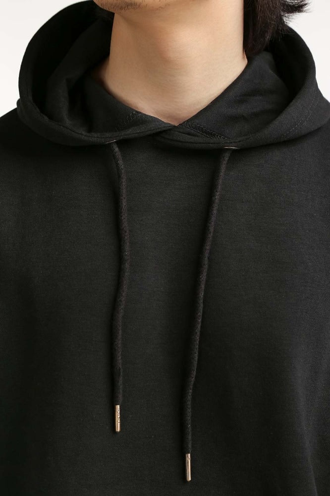 Black Pullover Hoodie MN-POH-WS23-011
