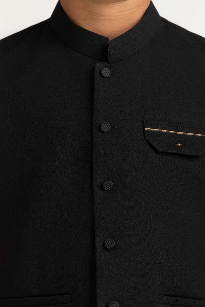 Black Styling Waist Coat KWC-PD23-013