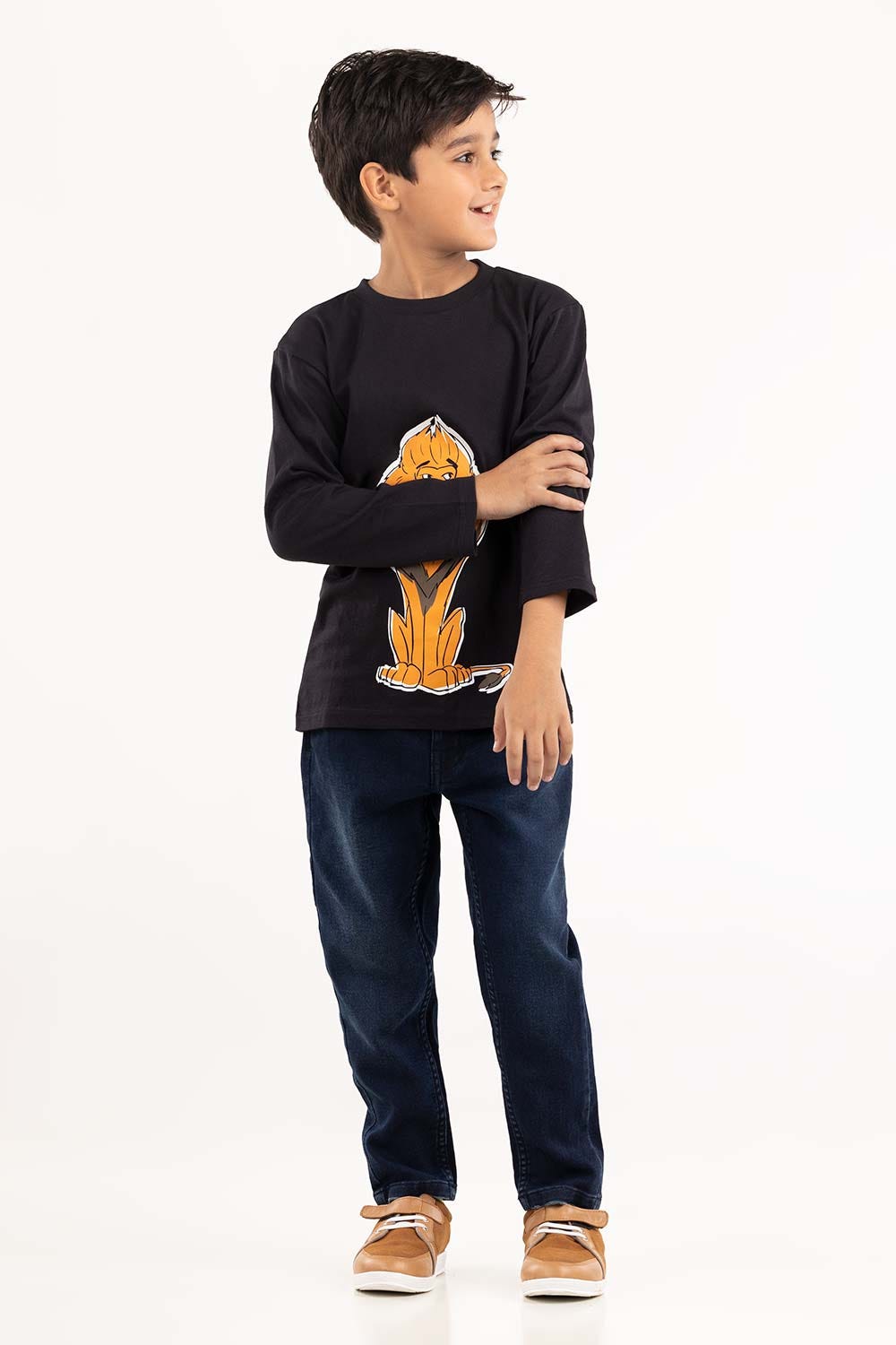 Toddler Boy Black T-Shirt 224-513-017