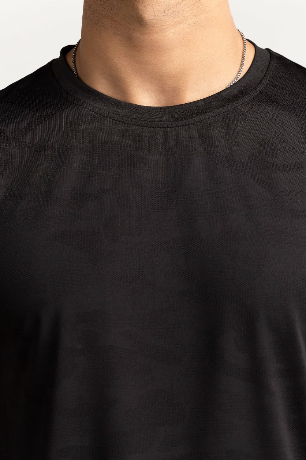 Black Textured Tee AW-TS24-001