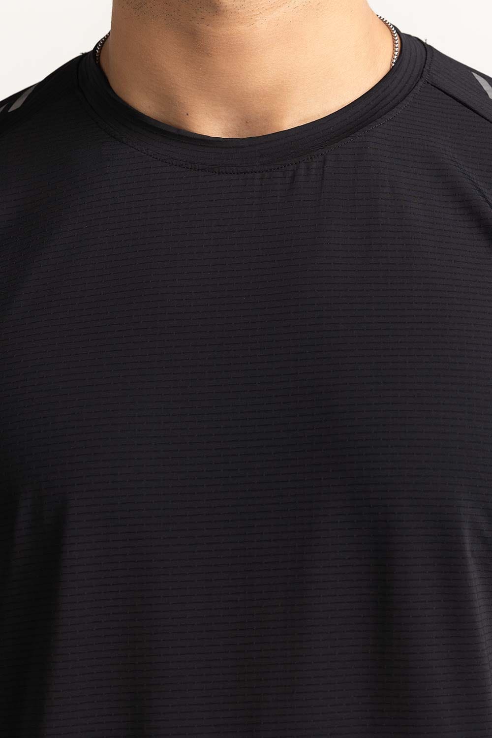 Black Textured Tee AW-TS24-004