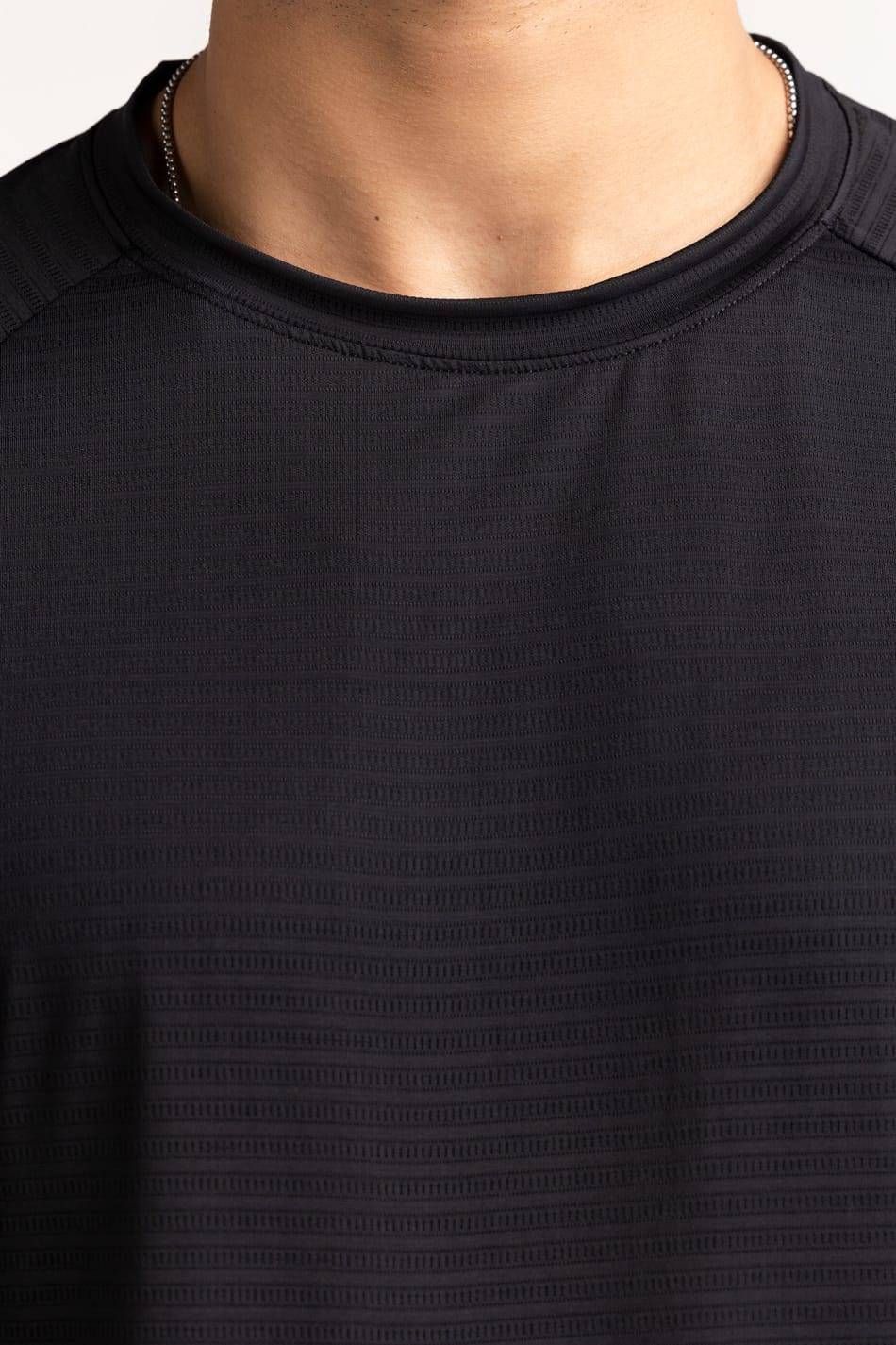 Black Textured Tee AW-TS24-011
