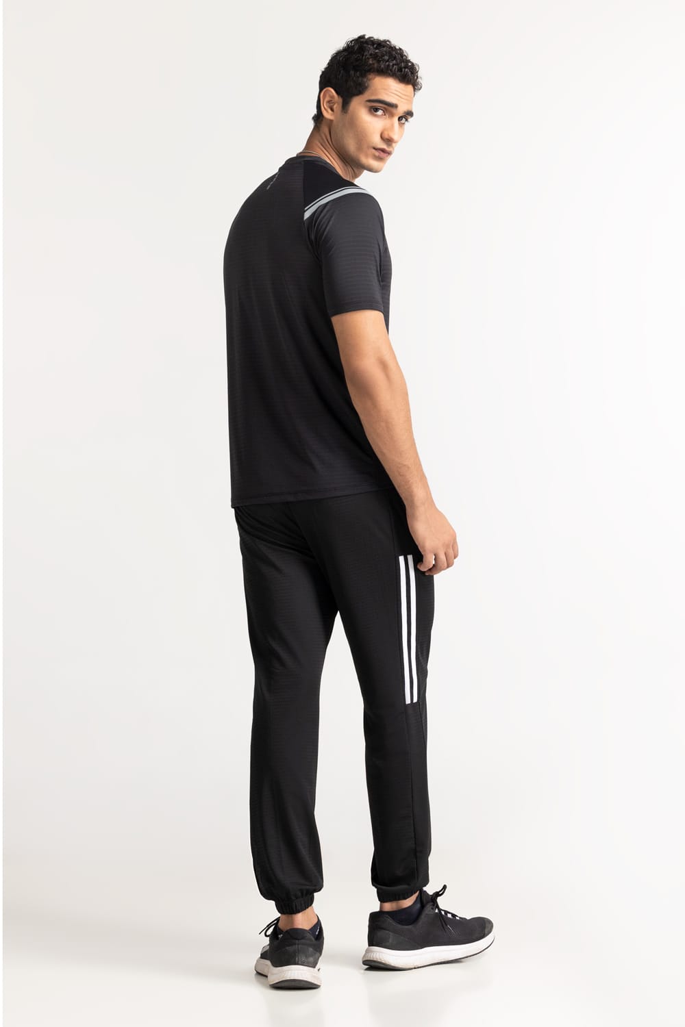 Black Textured Tee AW-TS24-011