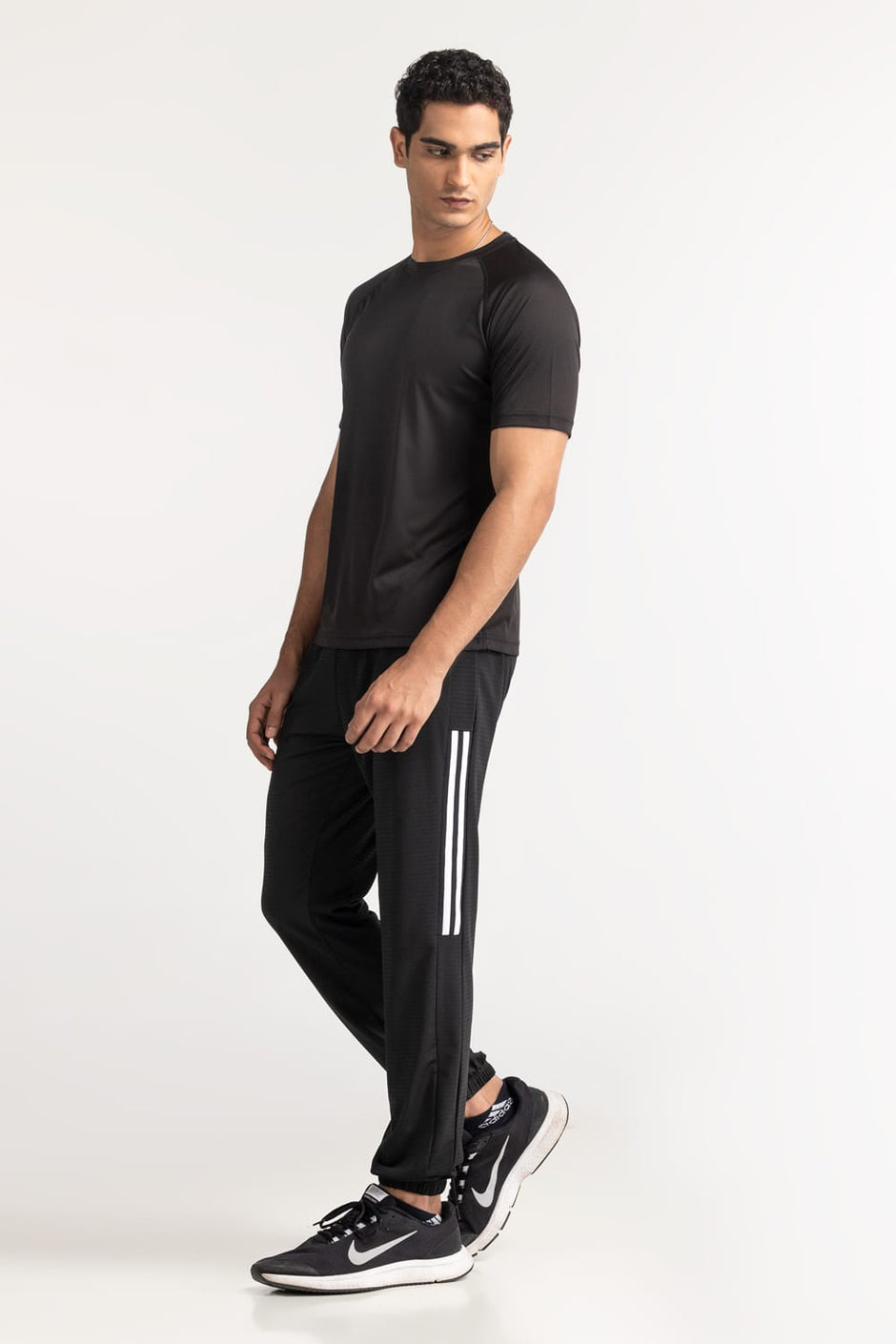 Black Textured Tee AW-TS24-013