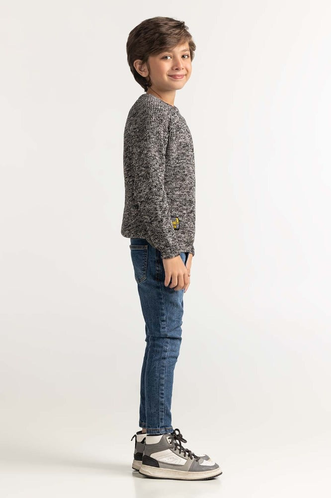 Black White Basic Sweater JB-SWT-WS23-034