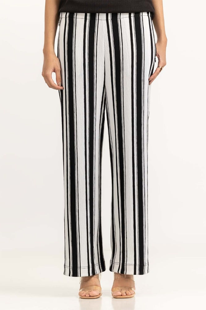 Black White Striped Trouser WM-TRKN23-103