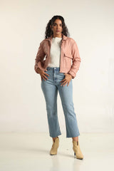 Blue Denim With Fray Hem 224-221-005 Blue Denim With Fray Hem 224-221-005