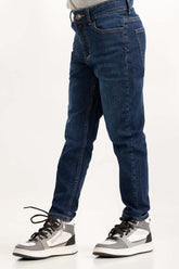 Junior Boy Blue Jeans With An Adjustable Inner Waistband 224-321-002