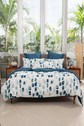 Blue Stroke T-200 Quilt Cover Set