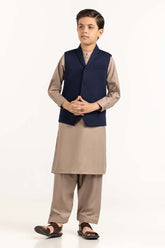 Blue Stylized Waist Coat KWC-PD23-001