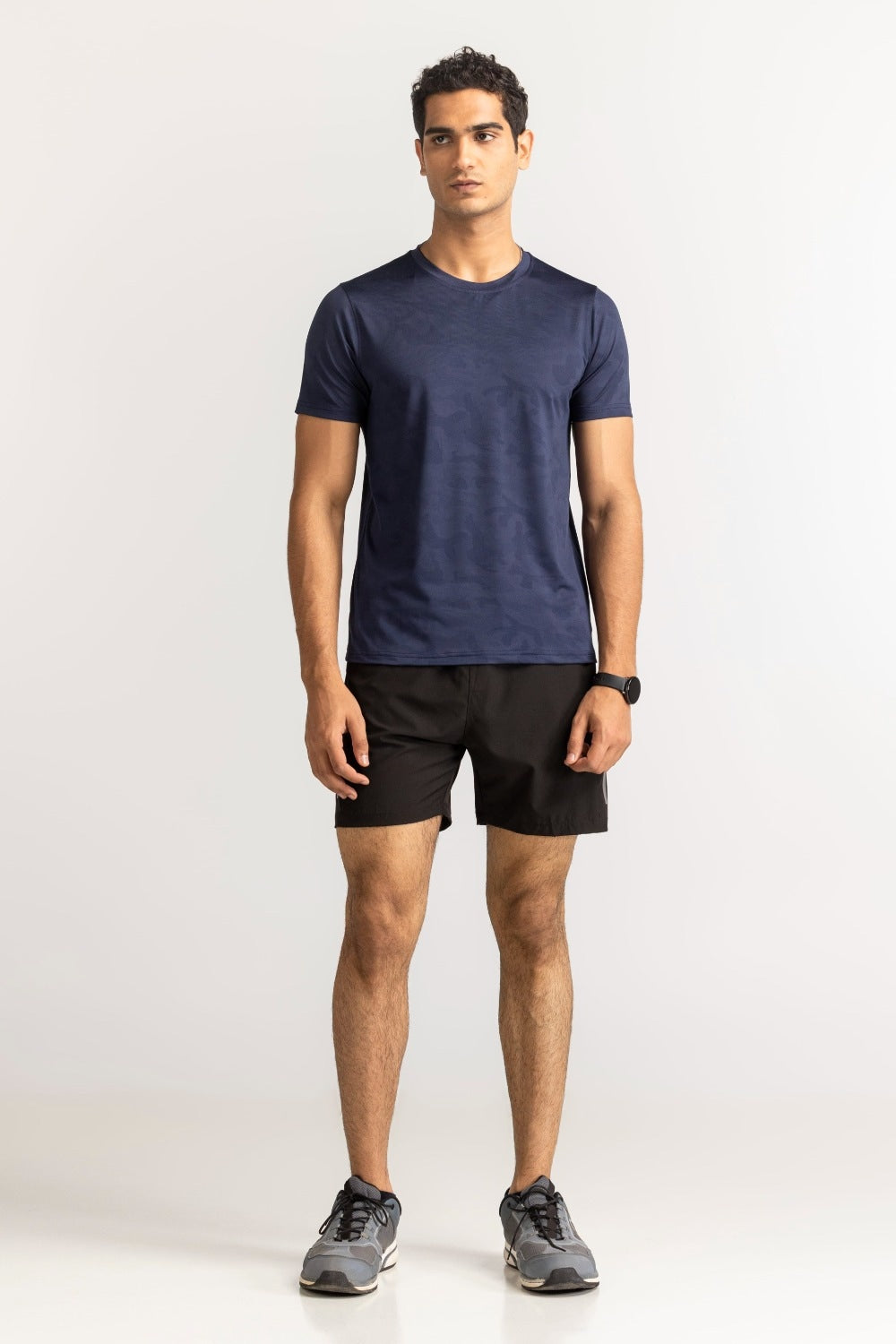 Blue Textured Tee AW-TS24-003