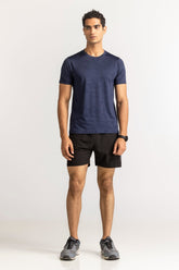 Blue Textured Tee AW-TS24-003