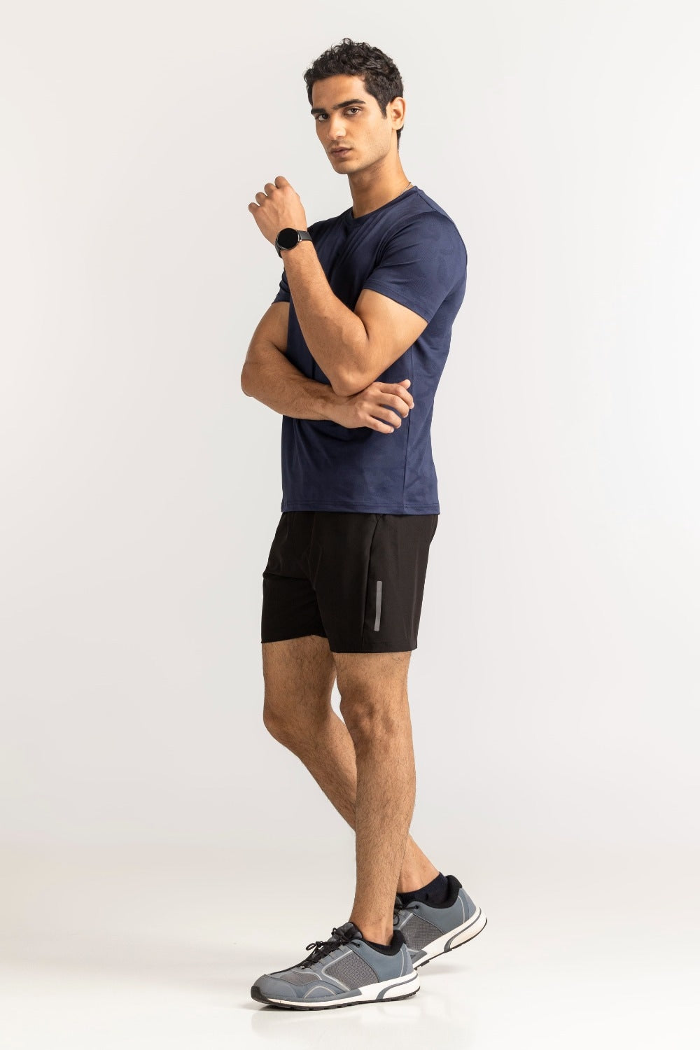 Blue Textured Tee AW-TS24-003