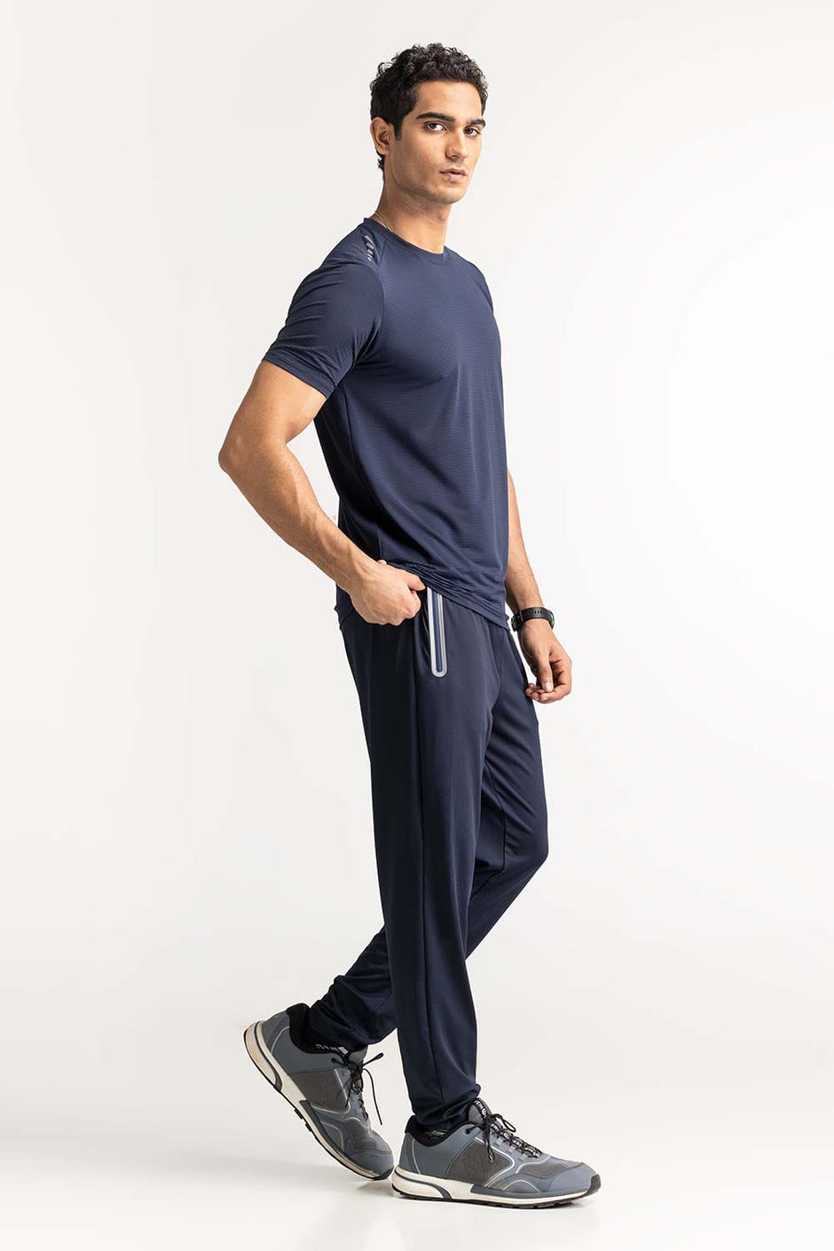 Blue Textured Tee AW-TS24-006
