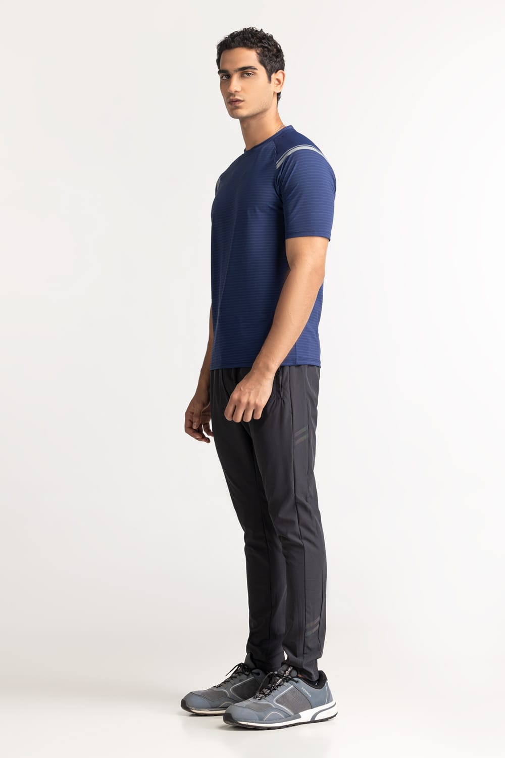 Blue Textured Tee AW-TS24-012