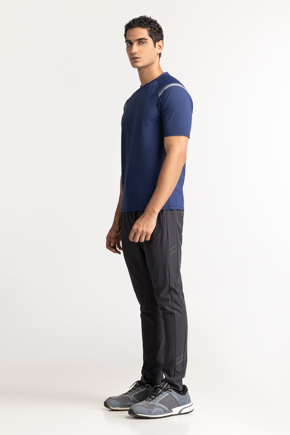 Blue Textured Tee AW-TS24-012