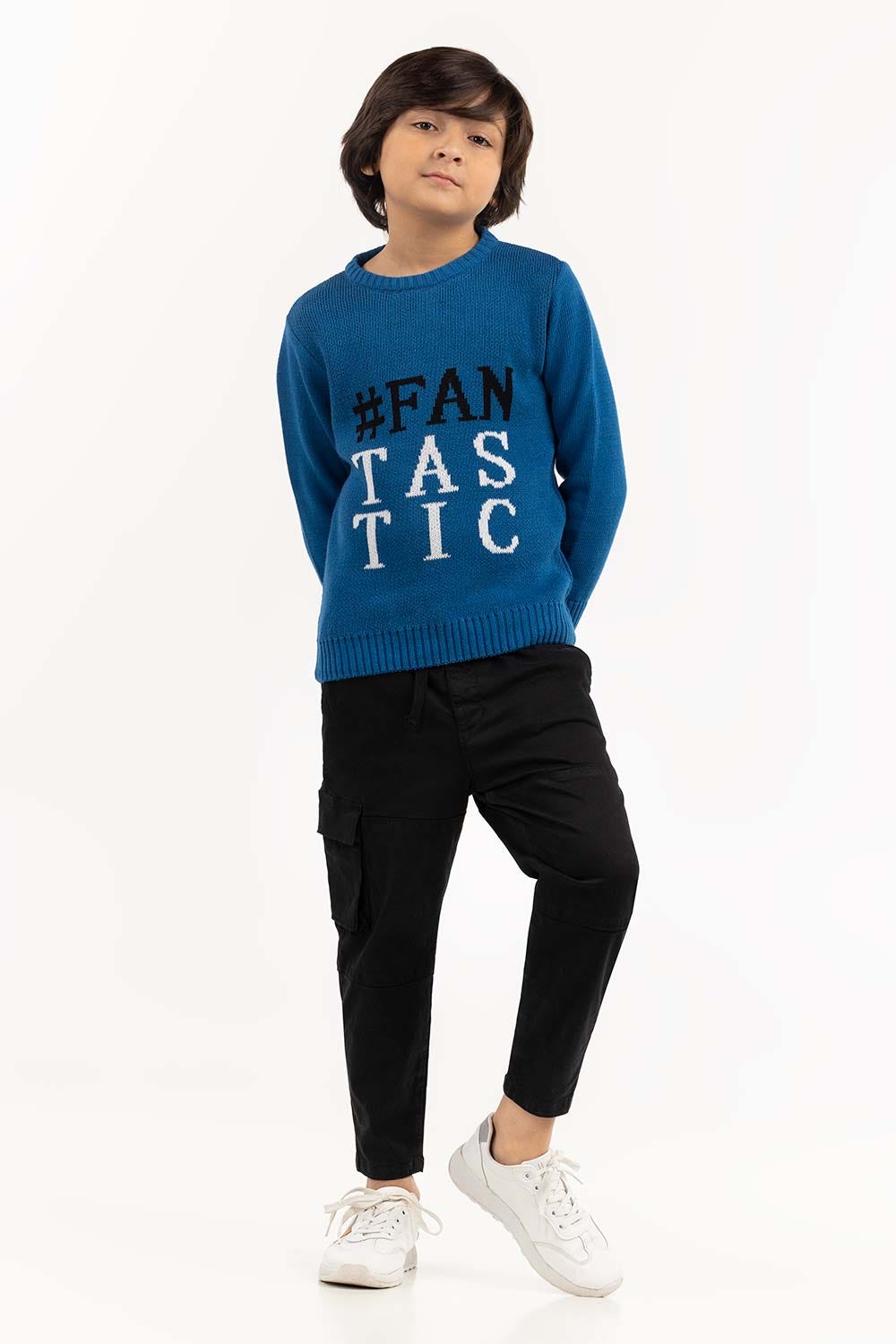 Toddler Boy Blue Sweater 224-511-028