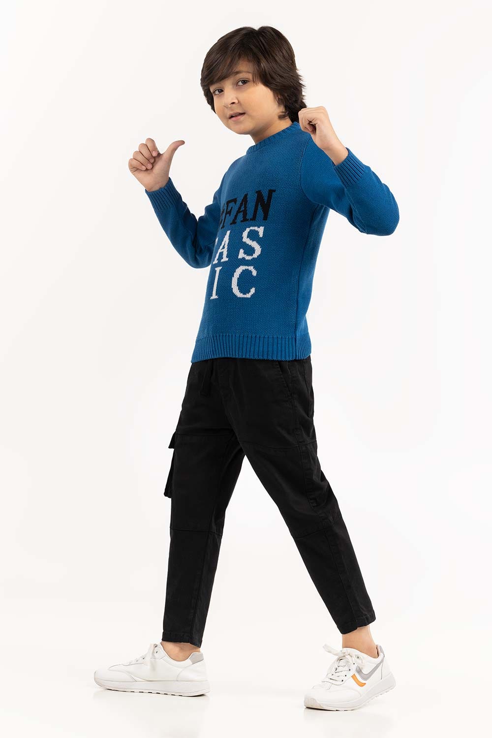 Toddler Boy Blue Sweater 224-511-028