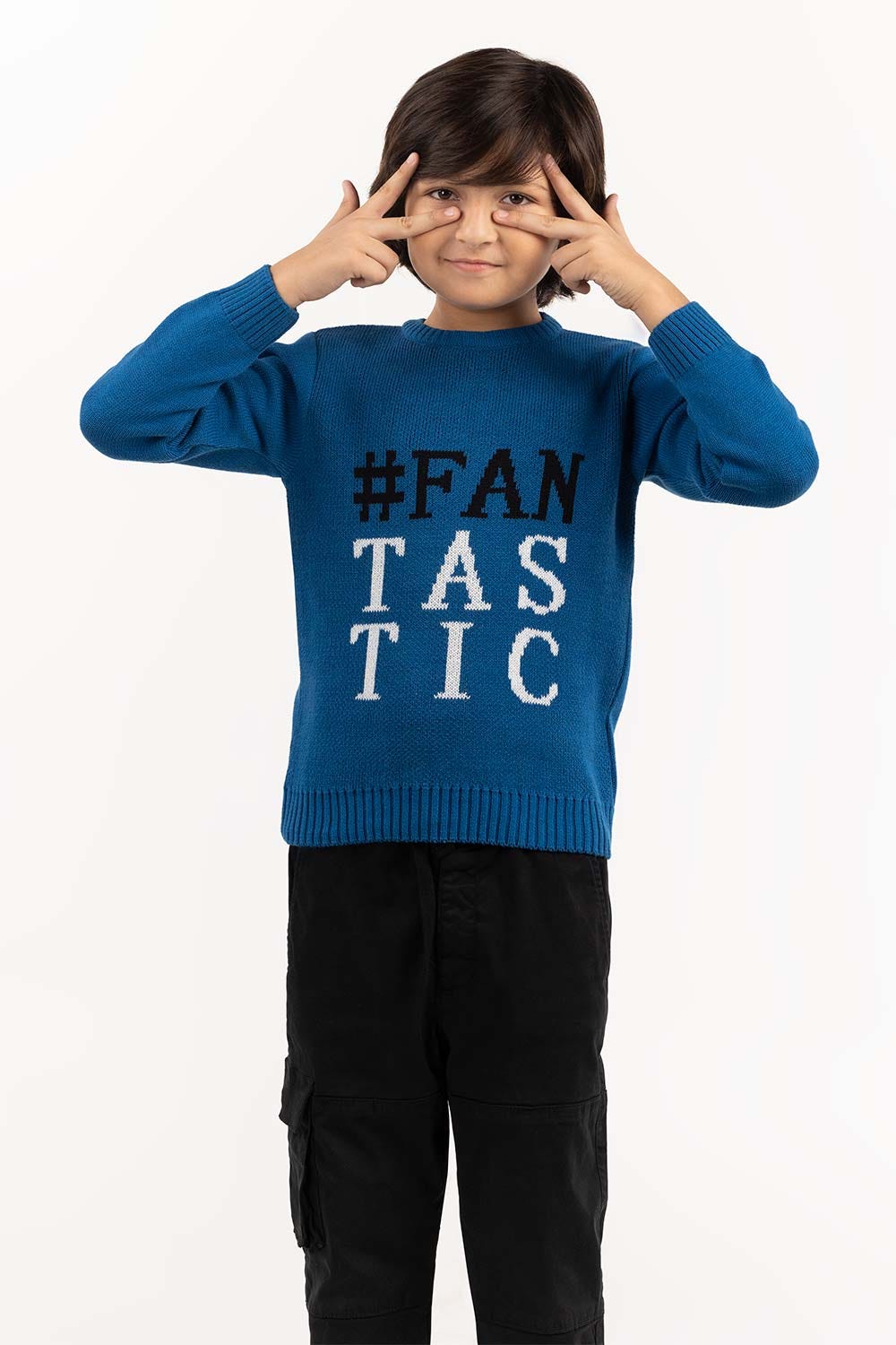 Toddler Boy Blue Sweater 224-511-028