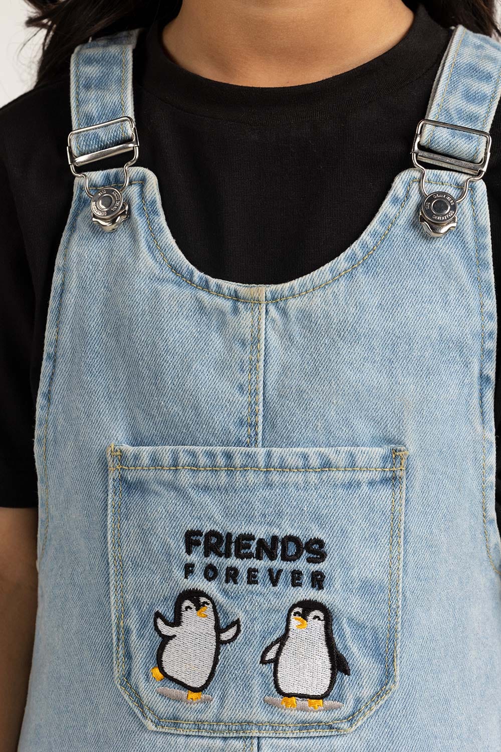 Blue Toddler Girl Denim Jump Suit TG-JPS-SS24-010