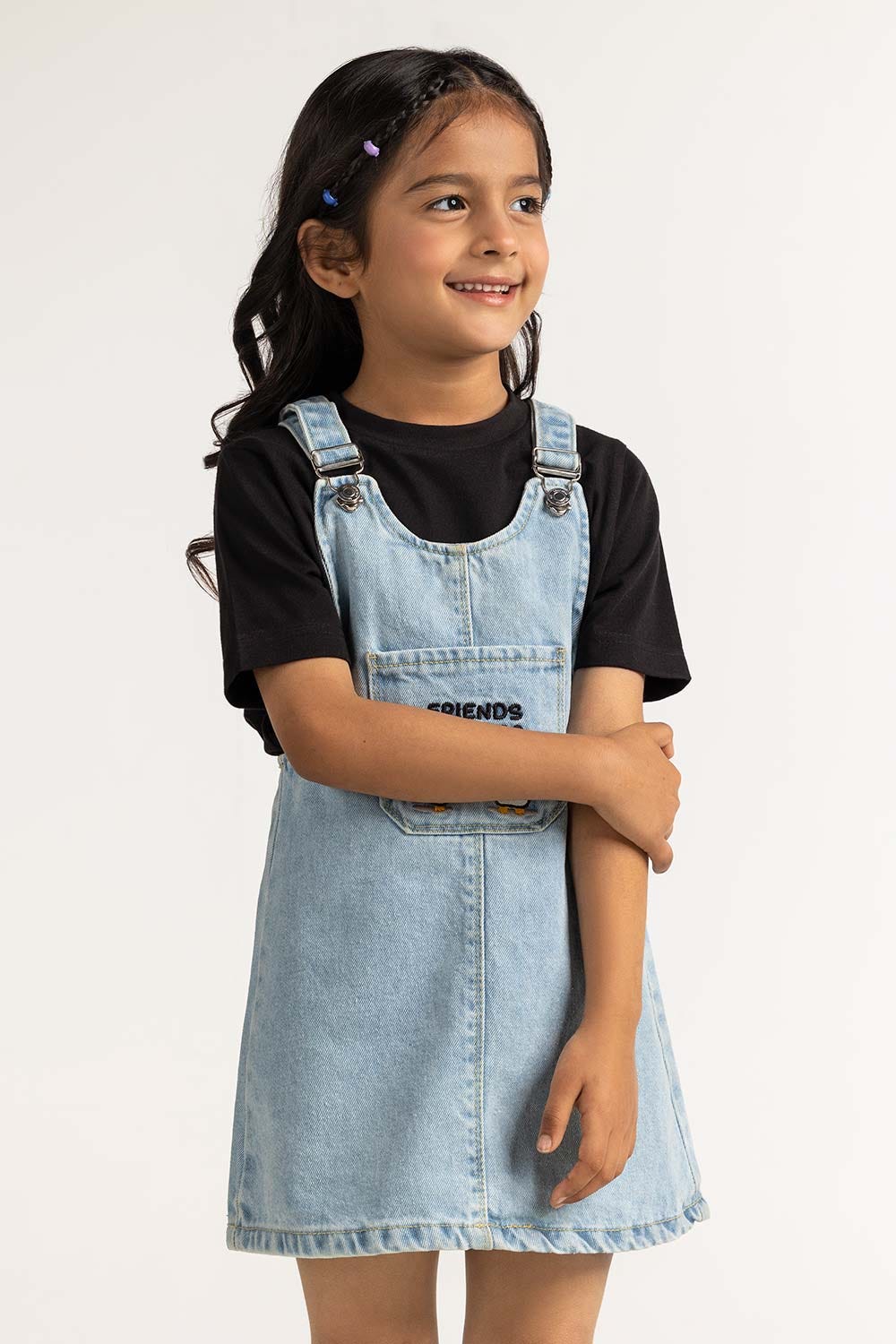 Blue Toddler Girl Denim Jump Suit TG-JPS-SS24-010