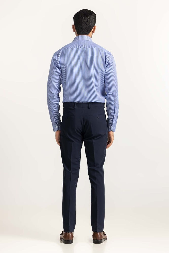 Blue White Stripe Formal Shirt MN-FS-YD24-043