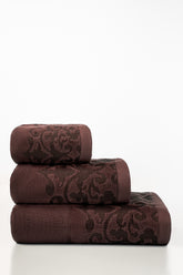 Brown Raisin Jacquard Dyed Towel