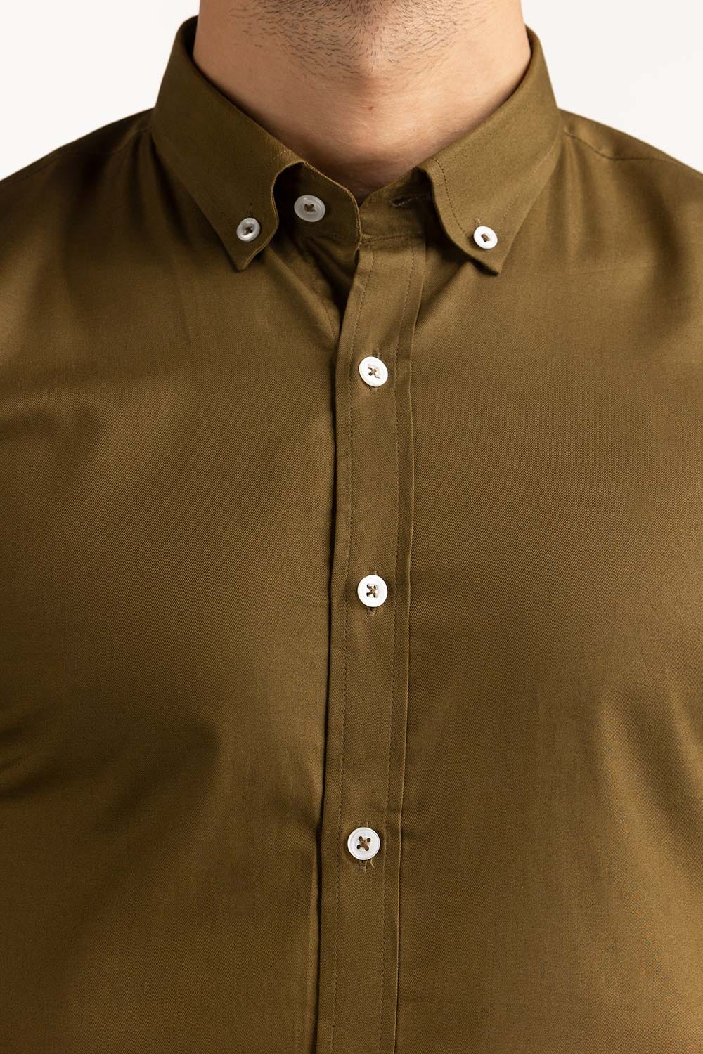 Brown Basic Formal Shirt MN-FS-PD23-006