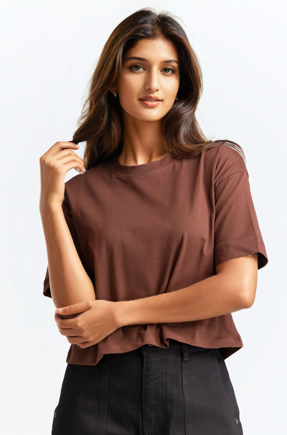 Brown Basic Top WM-KTP-SS24-058