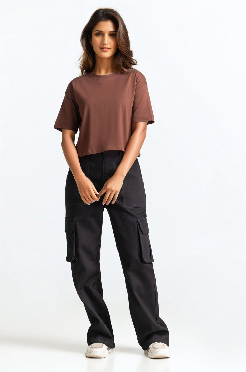 Brown Basic Top WM-KTP-SS24-058