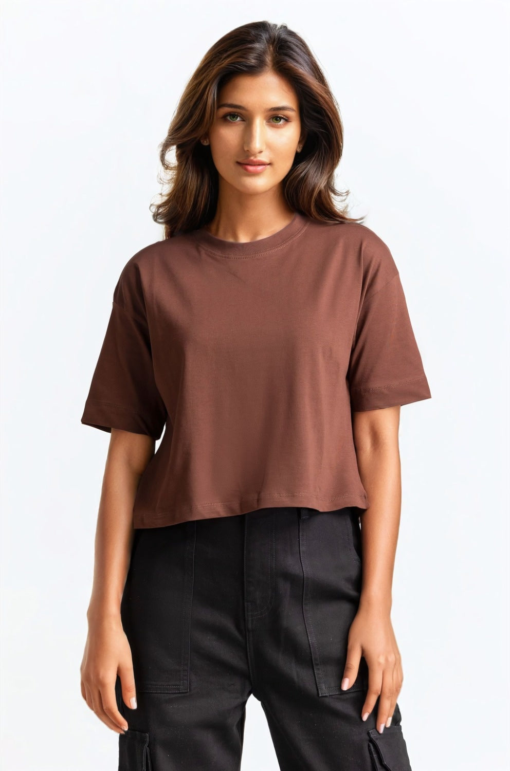 Brown Basic Top WM-KTP-SS24-058