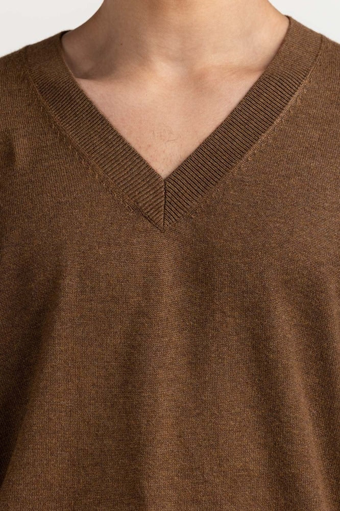 Brown Fashion Sweater MN-SWT-WS23-182C