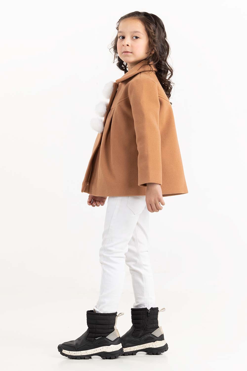 Girls Brown Jacket 224-610-022