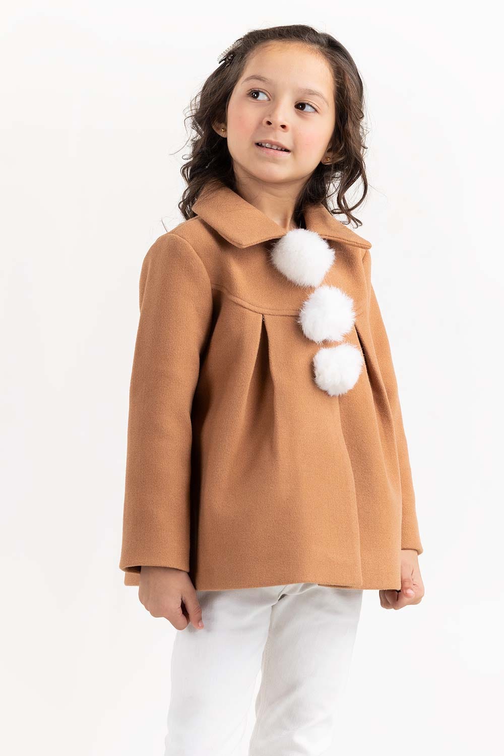 Girls Brown Jacket 224-610-022