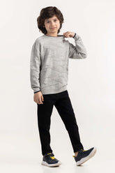 Junior Boy Grey Knit Sweater 224-311-017