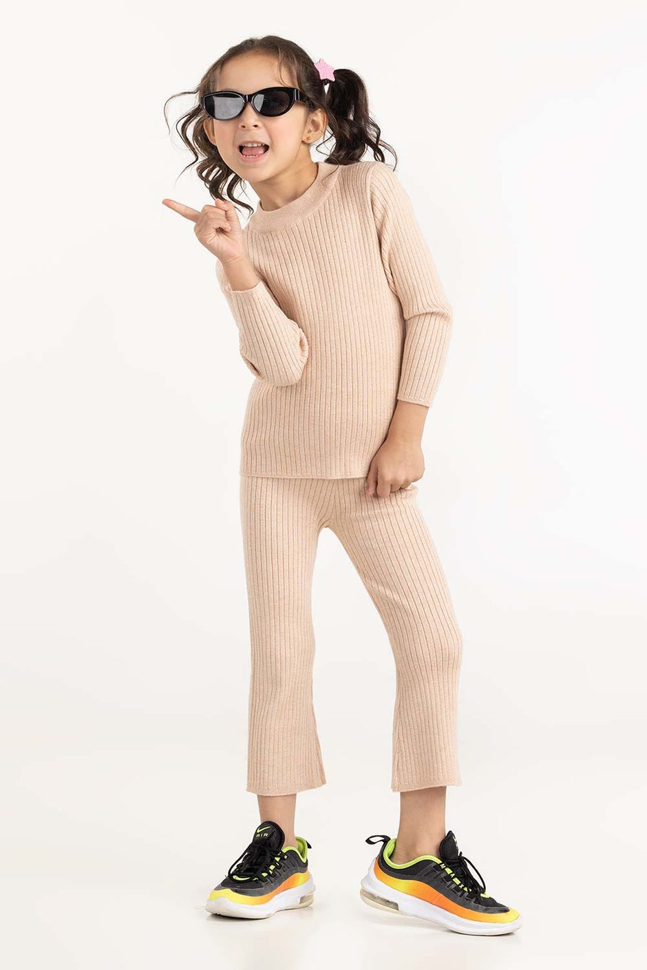 Toddler Girl Brown Ribbed Knit Legging 224-616-304